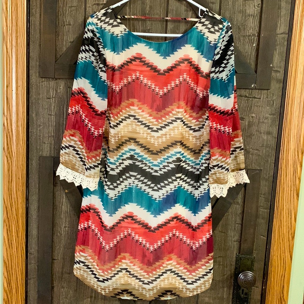 Speechless Aztec southwestern style Dress Size 9